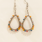 Hand-wrapped beaded earrings photo cleanup