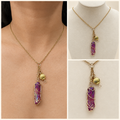 Necklace collage with gently cleaned worn photo