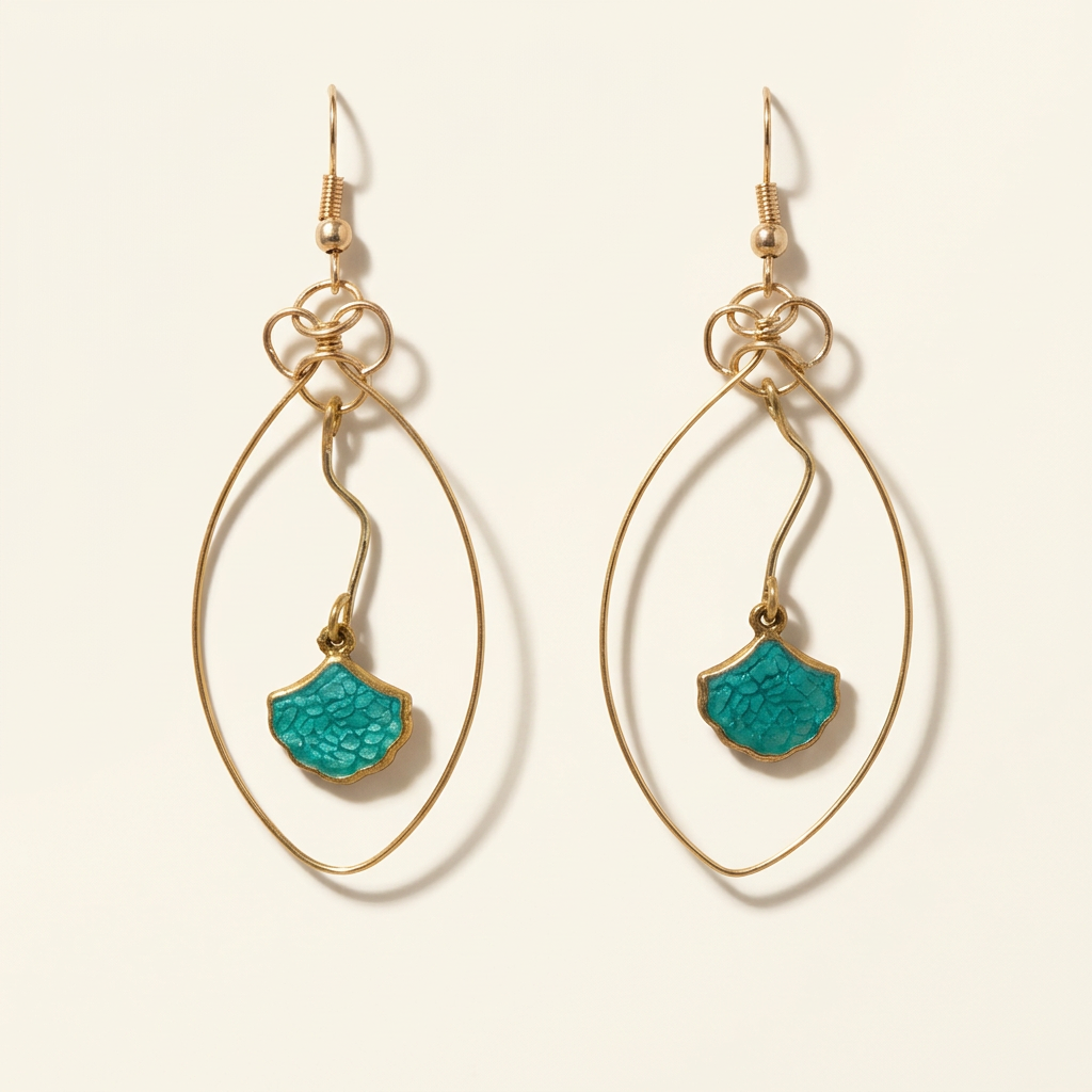Siren’s Whisper earrings with cleaner lighting and an ivory background